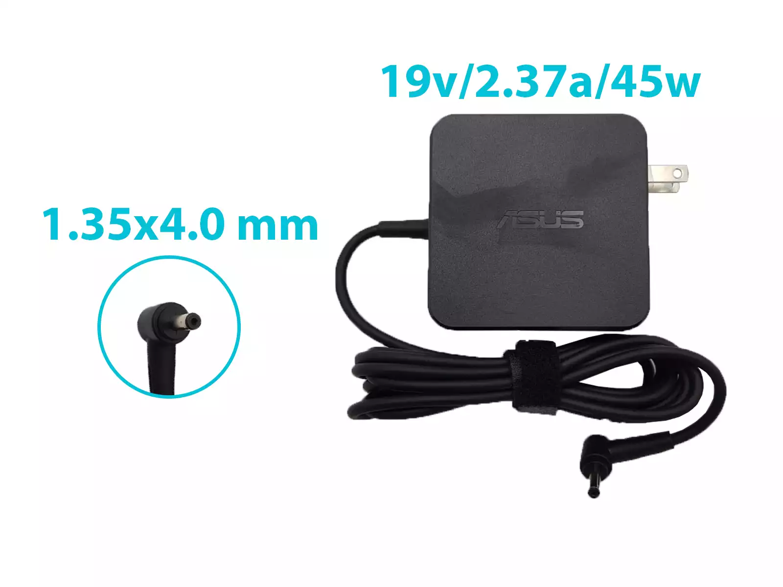 CARGADOR ASUS 19v/2.37a/45W/1.35x4.0mm PLUG DELGADO TIPO PARED ...